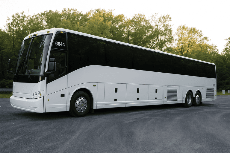 exterior of Columbia Minibus Company coach bus