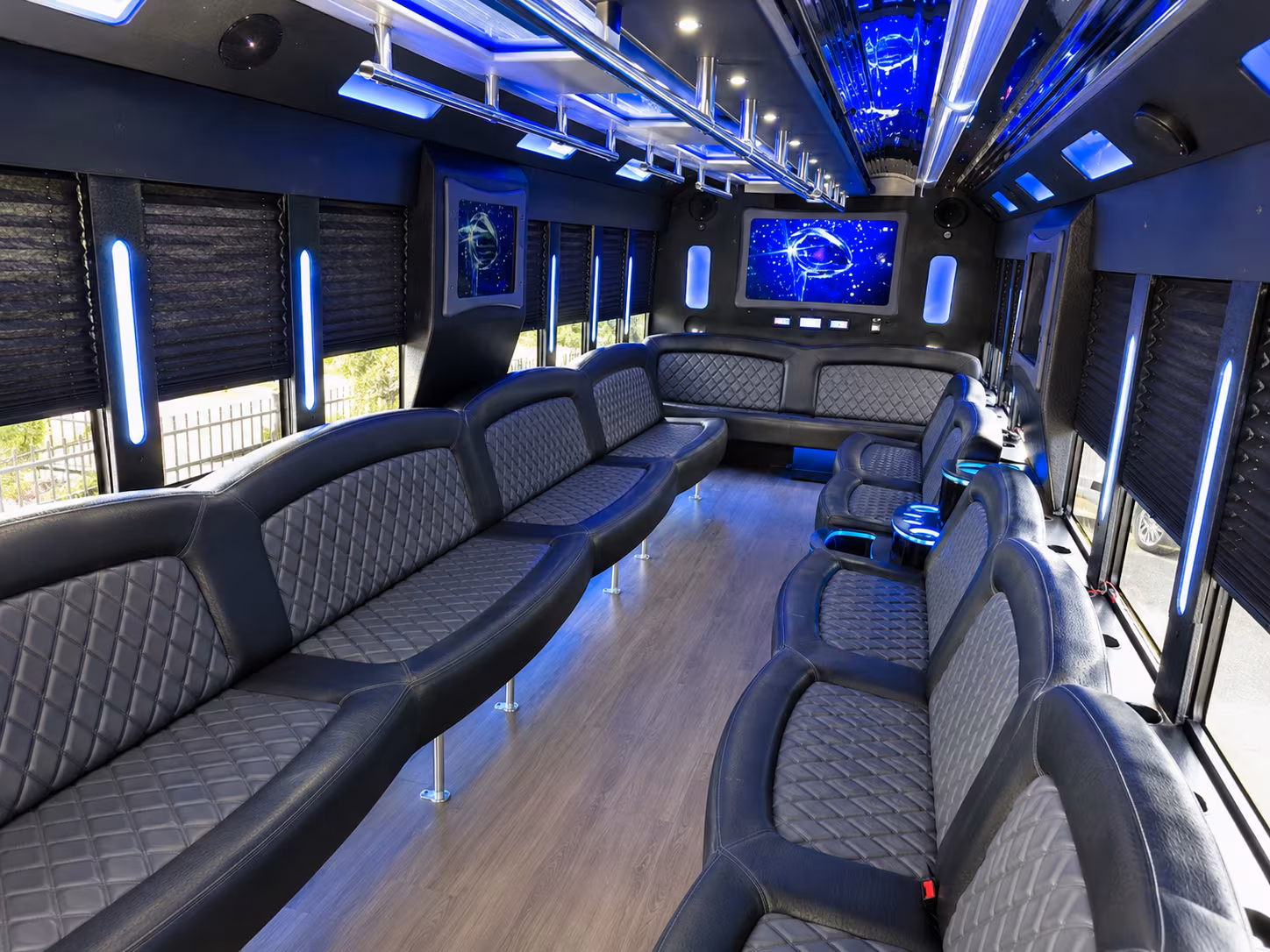 birthday party buses for milestone celebrations along the vista and five points
