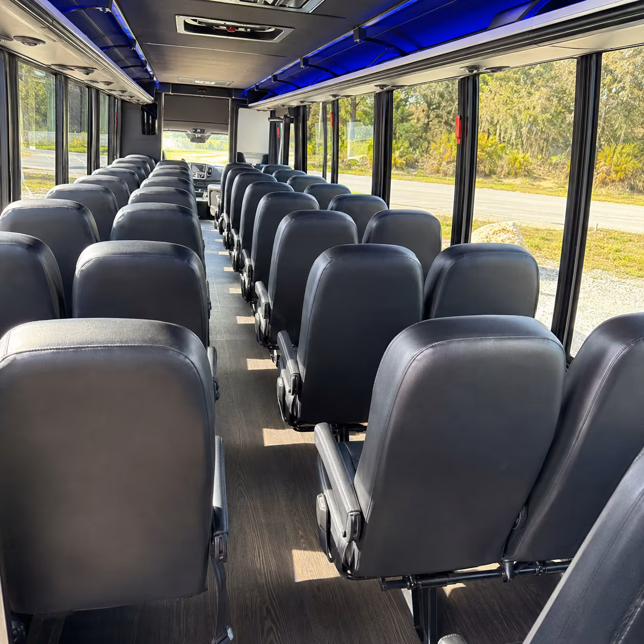 columbia 25 passenger minibus interior