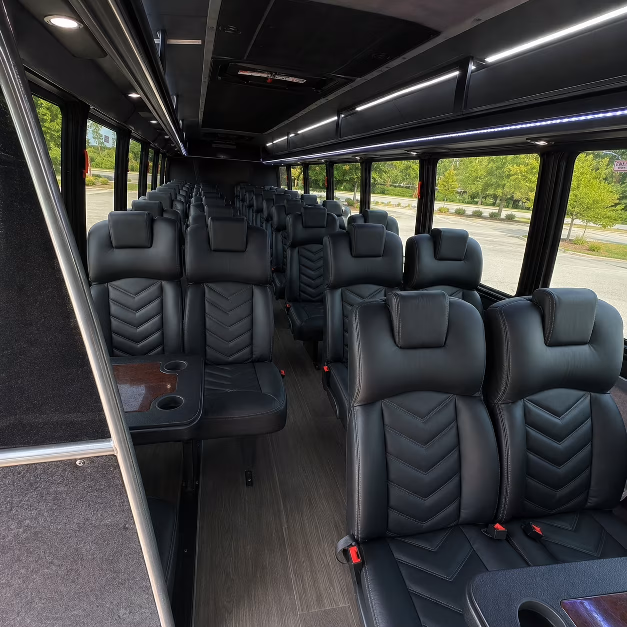columbia 35 passenger minibus inside