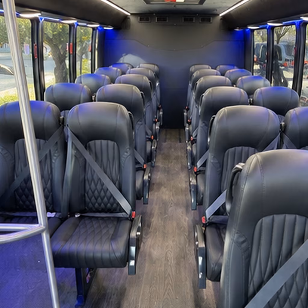 columbia 35 passenger minibus interior
