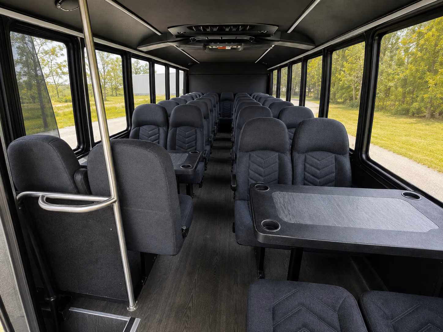 minibuses for smaller concert groups heading across the midlands